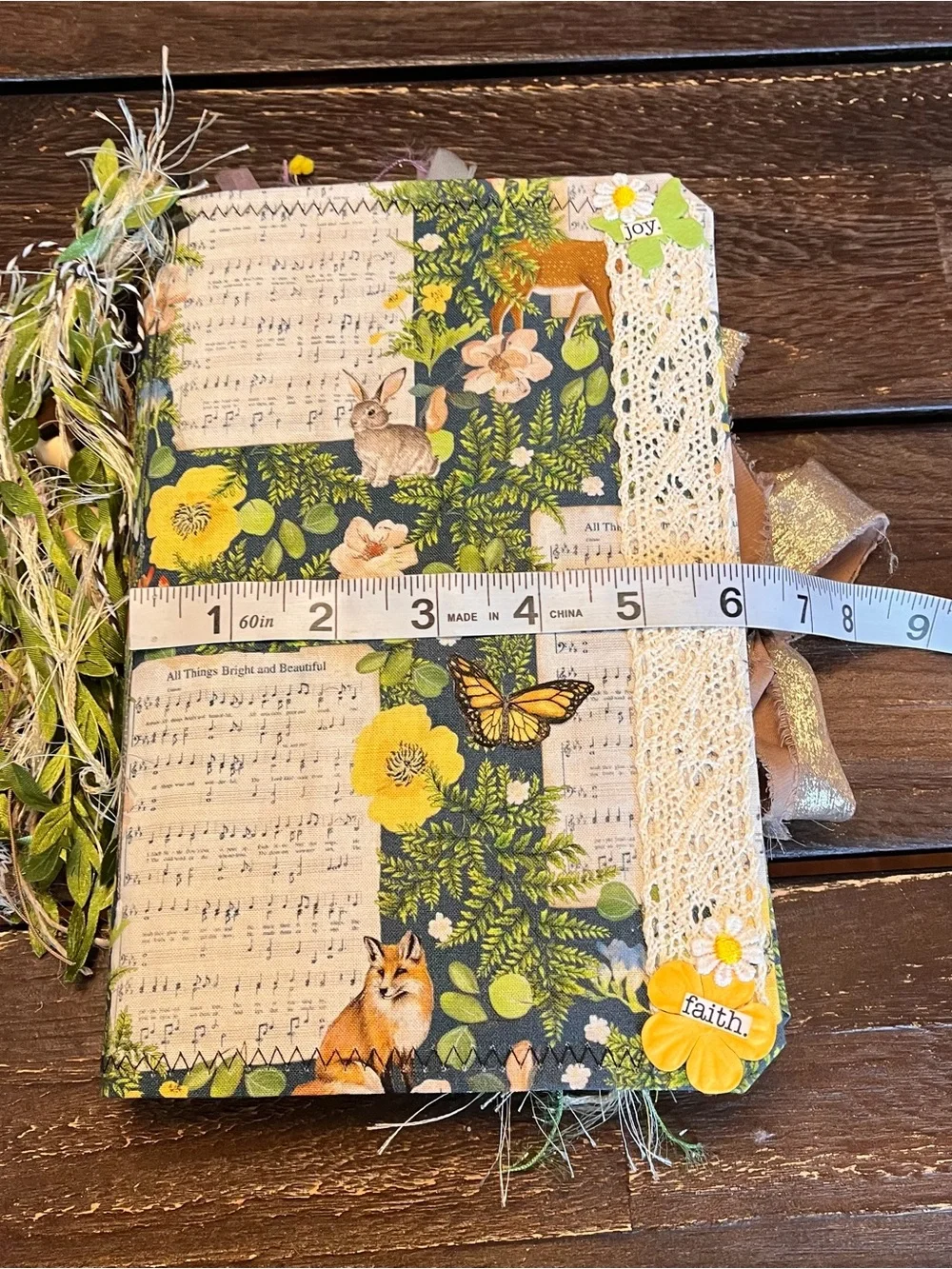 Junk Journal Nature Music Christian Faith Based Softcover Decorated 3 Sig